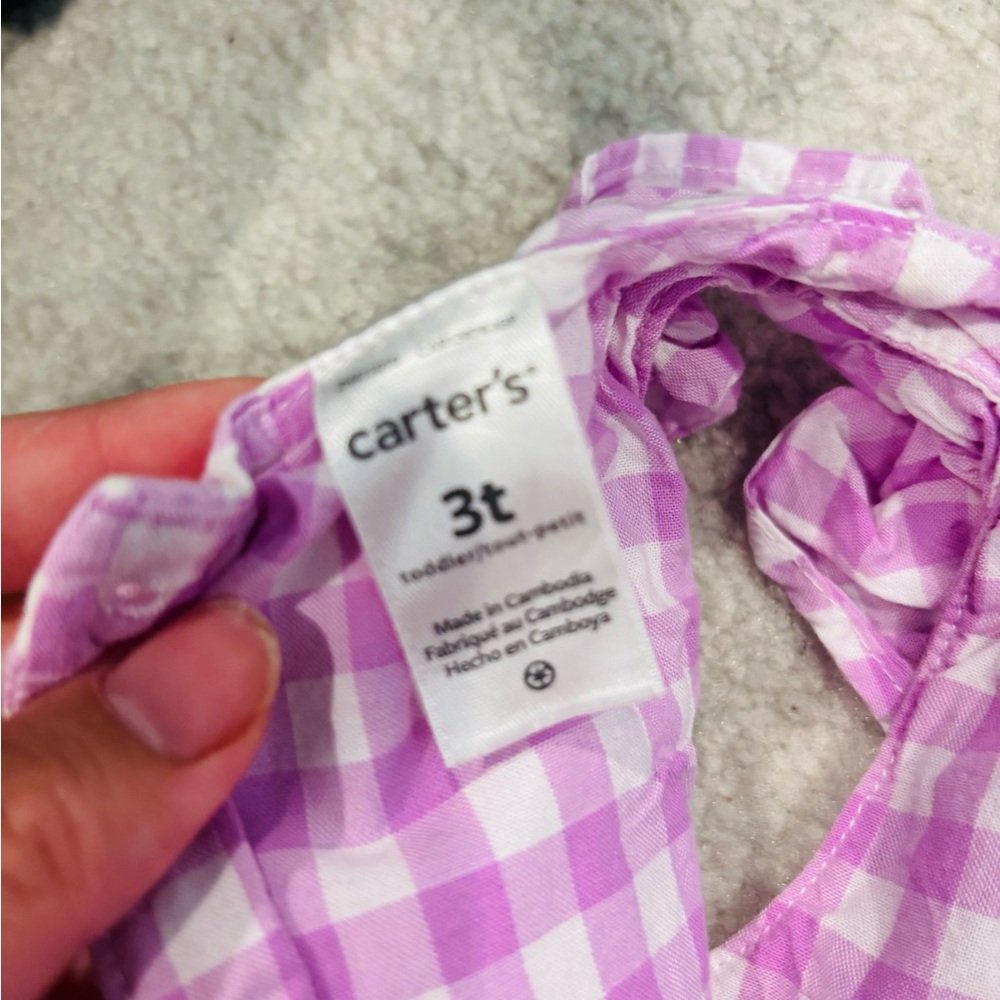 Pink Gingham Kids Dress - Picture 3 of 3